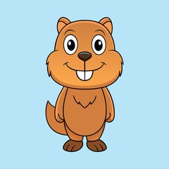 cute beaver cartoon art beaver cartoon illustration animal cartoon design