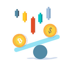 Trading Bitcoin Illustration