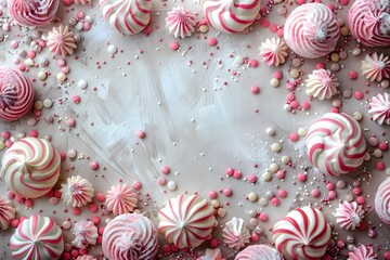 A close up of a cake with pink and white decorations on it
