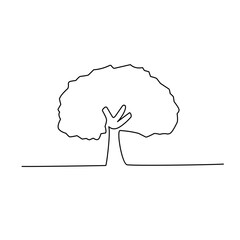 continuous line of tree