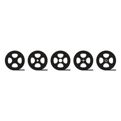 Fototapeta premium film reel icon in trendy flat design