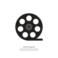 film reel icon in trendy flat design
