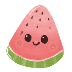 watermelon slice isolated on white