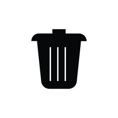 Flat Bin Icon Symbol Vector Illustration