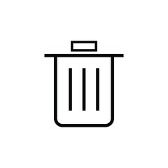 Flat Bin Icon Symbol Vector Illustration