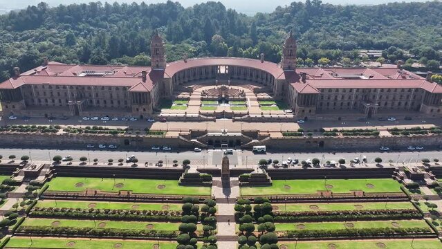 Union Buildings At Pretoria In Gauteng South Africa. Government Building. Landscape Urban. Pretoria At Gauteng South Africa. Government Office Scenery. Union Buildings.