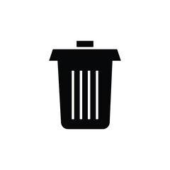Flat Bin Icon Symbol Vector Illustration