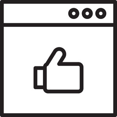 Web and Thumb Up Icon
