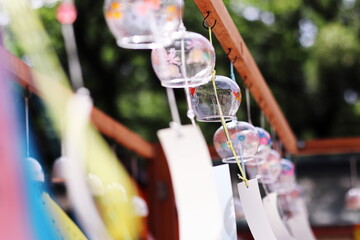 カラフルな夏の風鈴