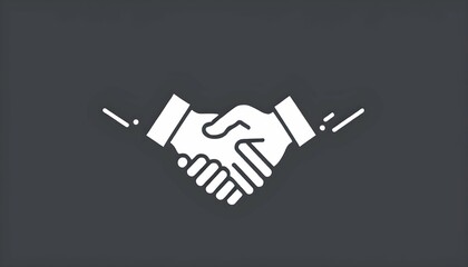 A handshake icon representing agreement or partner upscaled 3