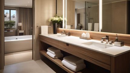 Fototapeta premium Sleek Contemporary Bathroom Design Inspiration