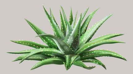 Fototapeta premium Illustration of an old botanical illustration of Aloe Vera on a transparent background