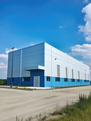 Modern Industrial Facility Under a Clear Blue Sky