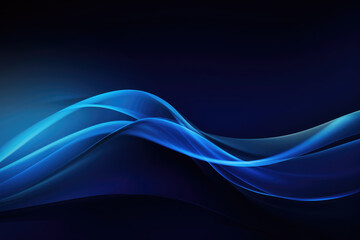 Obraz premium Serene Blue Waves Abstract Design