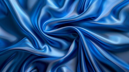 Template for silky smooth blue abstract fabric cover, poster, and wallpaper