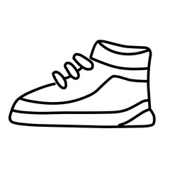 shoes sneaker outline drawing 