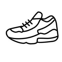 shoes sneaker outline drawing 