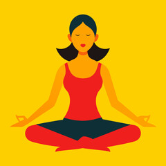 yoga pose vector illustration