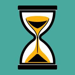 illustration of hourglass logo icon