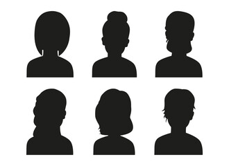 Flat illustration in black color. Avatar, user profile, person icon, profile picture. Suitable for social media profiles, icons, screensavers and as a template...