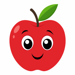 red apple cartoon character
