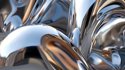Chrome-plated surface gleaming in sunlight.