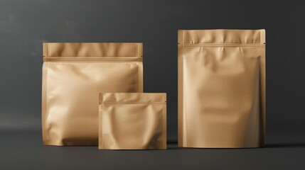 Isolated mockup set for bubble mailers on a black background