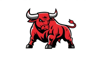 bull mascot logo design.