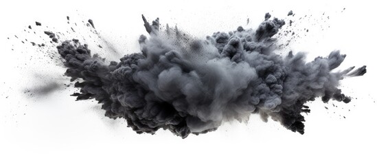 Explosive Black Powder Blast Cloud Isolated