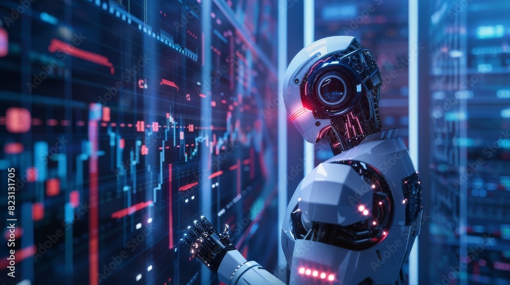 Poster forex robot trader assistant. robot trading software. software of stock market. advisor with artific