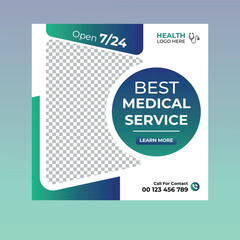 Best Medical Services social media template 
