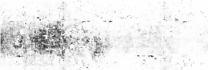 Black and white grunge texture background, rough grainy distressed smudged effect. banner