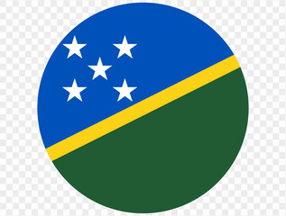 Solomon Islands flag button on png or transparent background. vector illustration. 