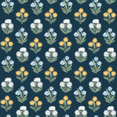 cute seamless pattern with flowers
