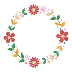 beautiful colorful flower wreath