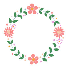 beautiful colorful flower wreath