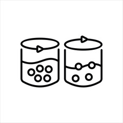 Solid And Liquid Icon editable stock vector icon