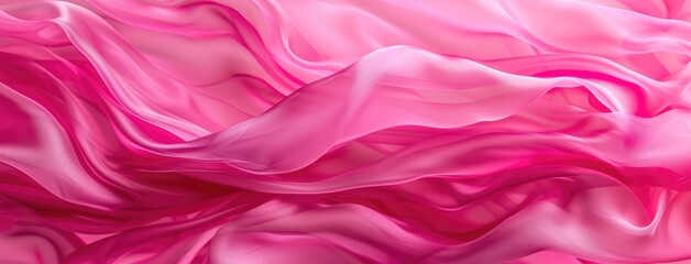 Fototapeta premium Elegant Pink Silk Fabric Wave Abstract