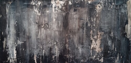 Obraz premium Grunge Textured Black and White Wall Background