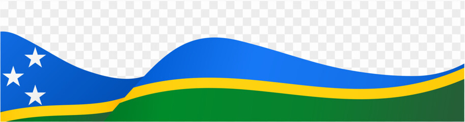 Solomon Islands flag wave isolated on png or transparent background vector illustration.