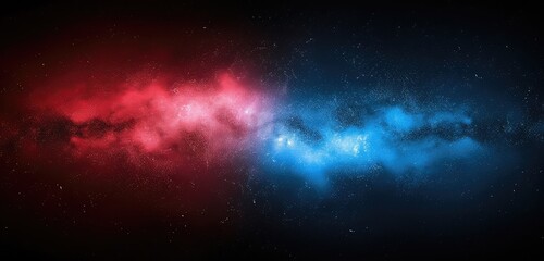 Fototapeta premium Abstract Red and Blue Nebula Background