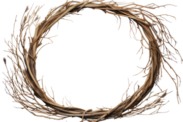 Ethereal Whispers of Nature on Transparent PNG Background.