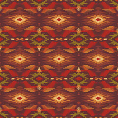 Ethnic Tribal seamless pattern. Aztec, Navajo geometric ornament. Mexican blanket, print, background.