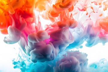 Obraz premium Colorful Ink Clouds in Water with Vibrant Background