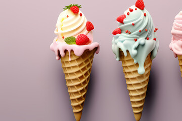 ice cream cone, generative ai