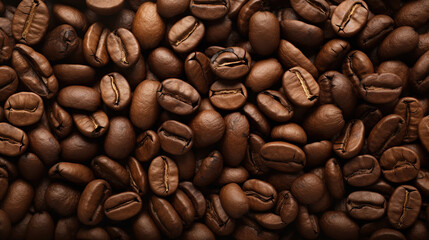 Fototapeta premium flat lay photography of coffee beans in full frame