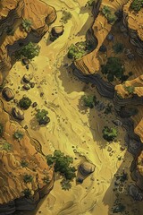 DnD Battlemap Battle Map for Druid Circle, mystical ambiance, nature elements, stone circle center.