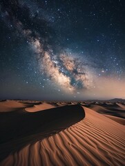 Desert with moonlight