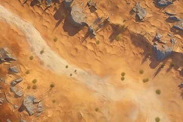 DnD Battlemap Desert Sands: A scenic view of dynamic desert sands.