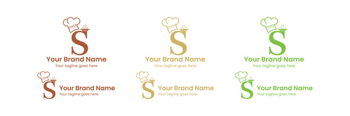S letter restaurant logo design